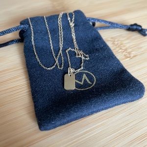 Mejuri 14k Gold Tag Necklace
